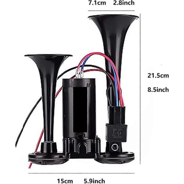 Torvisarja, 12V 150dB pneumaattinen autotorvi, erittäin tehokas 2-torven junatorvi --