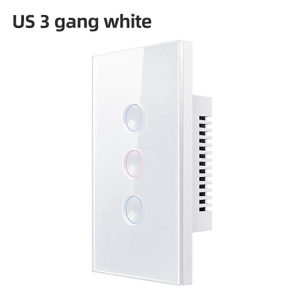 Tuya WiFi Hvid Smart Touch Kontakt 110-240V 2.5D Konkav Stil, C