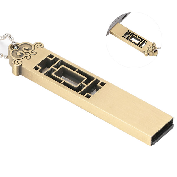 Vattentät USB 2.0 U Disk Aluminiumlegering Bärbar Säker Flash Drive Mini U Disk32GB