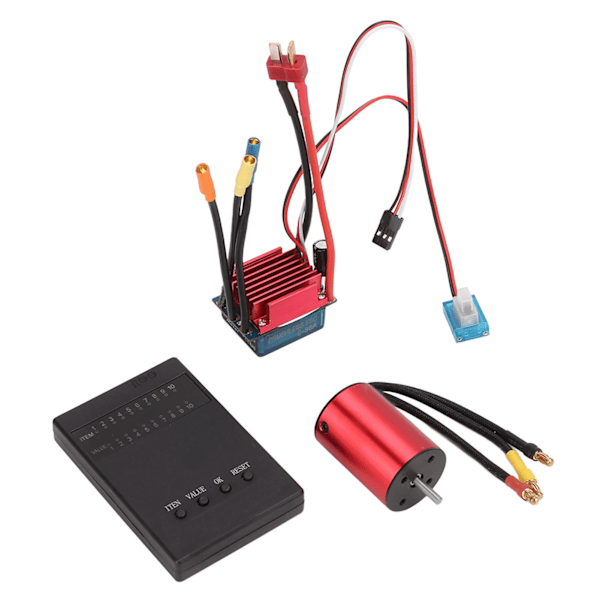 Harjaton moottori ja ESC-sarja 4P roottori korkea vääntö useita suojauksia S35A harjaton ESC ohjelmoijalla 1/14 1/16
