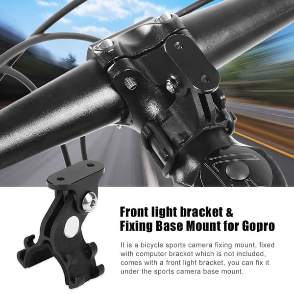 Sykkelfeste for Gopro videokamera med frontlysfeste