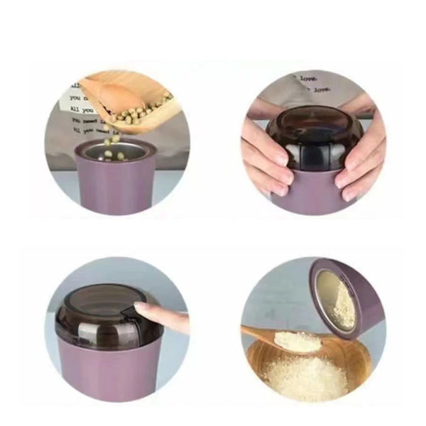 Elektrisk kaffekvern for urter og krydder, superfin kverning, lilla, EU-plugg, 220V