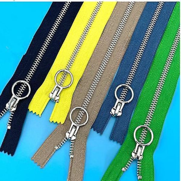 20-pack 15,7 tum Färgglada Nylon Spiralblixtlås med Lyftögla för DIY-Sömnad, Hantverk, Väskor och Kläder