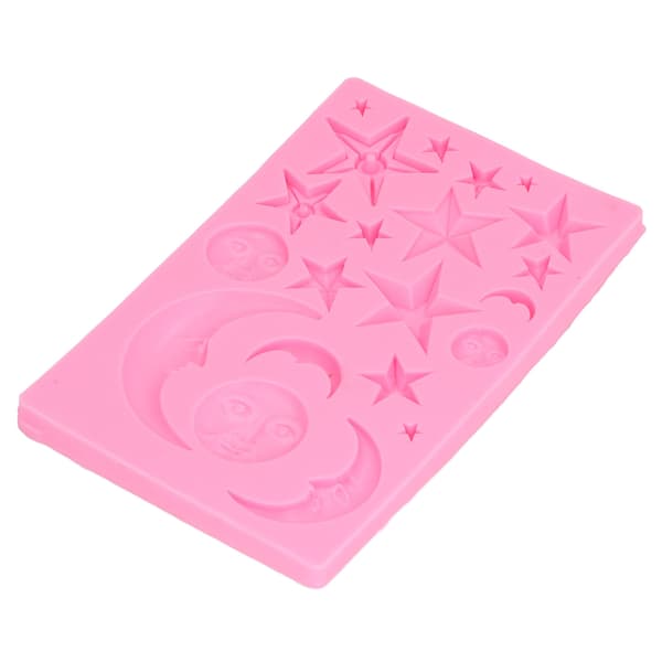 Sol Måne Stjerne Kake Fondant Former Silikon Cupcake Dekor Former for Pudding Iskrem