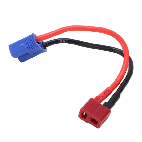 EC3 hane till T-huvud hona batteriadapterkabel mjuk silikon 12,7 cm total längd för RC bilplansskepp