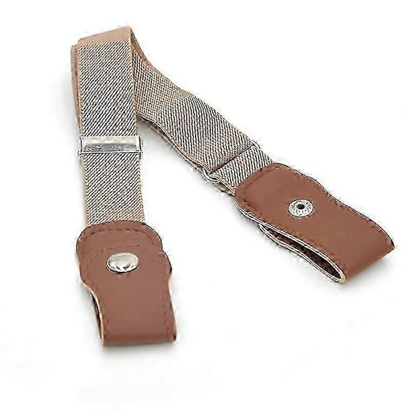 Elastisk bælte uden bæltespænde - beige