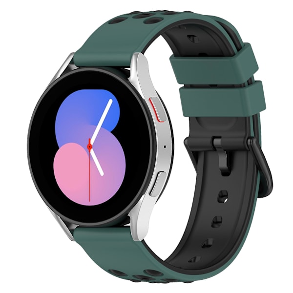 Garmin Venu 2 Plus / Venu Sq 2 20mm Blød Silikon Urrem - Olivengrøn & Sort