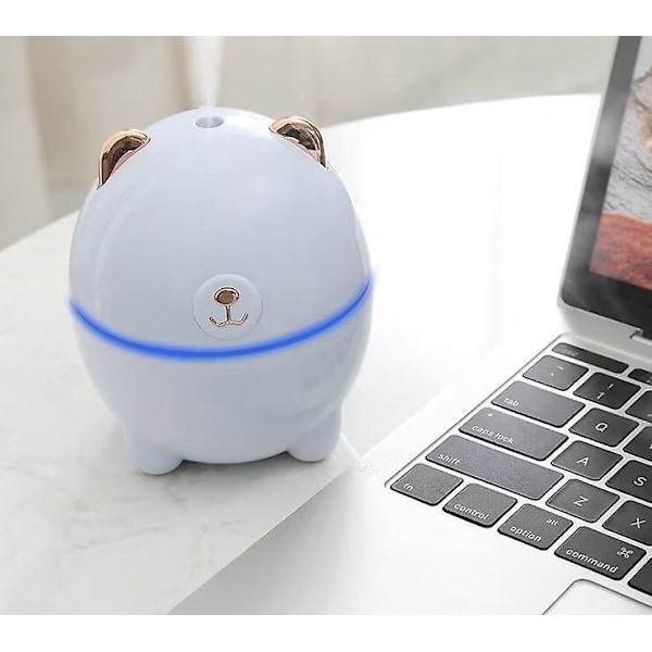 Mini - portabel luftfuktare, liten sval dimluftfuktare med LED-nattlampa i färg, USB