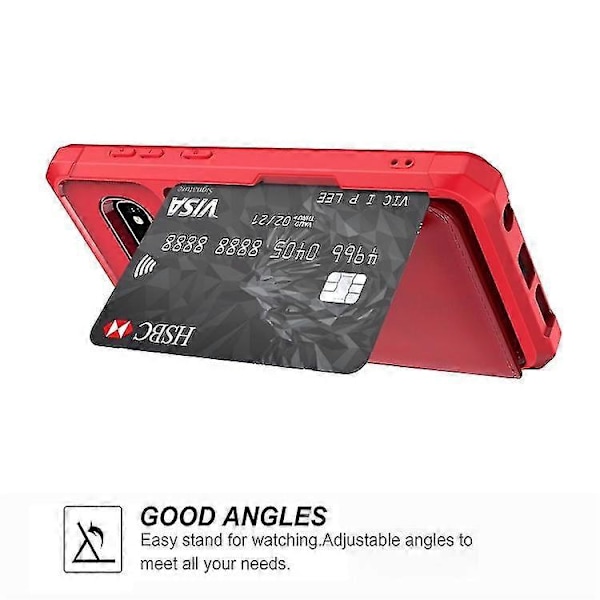 Til Samsung Galaxy S10+ Magnetisk Wallet Kort Taske Læder Telefon Cover Zekai Rød
