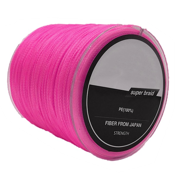 300m PE Fiske Linje Karpfisk 4 Strängar Flätad Anti Bite Linje Tillbehör för Reservoar Lure Fiske Rosa0.6