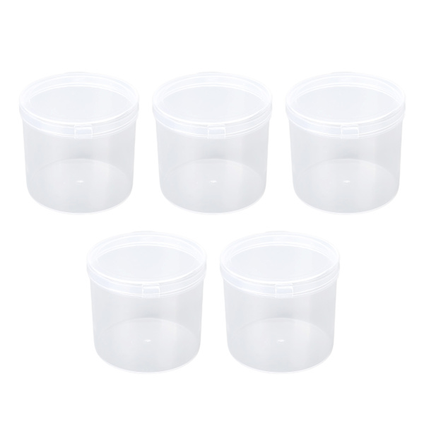 Powder Puff Opbevaringsboks Gennemsigtig Støvtæt Bærbar Makeup Puff Container Etui til Beads Tabletter 5 stk.