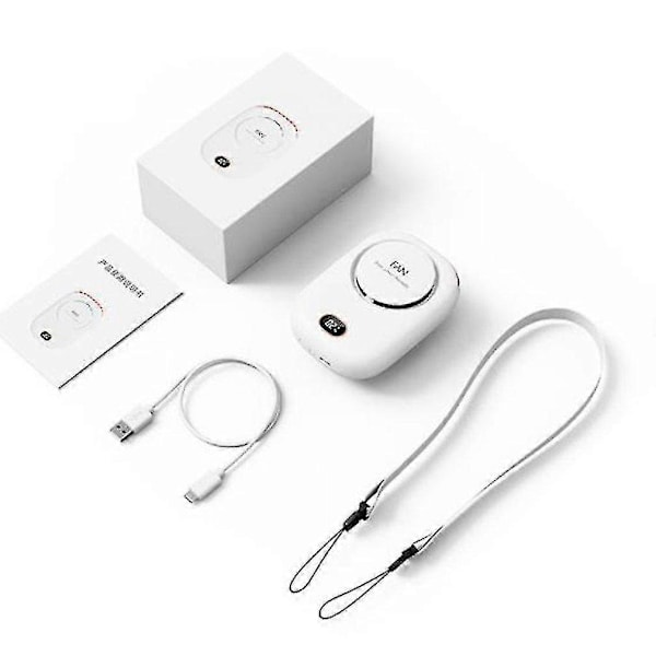 Siivekkeetön Lehtivapaa USB Vyötärölle Ripustettava Vahva Tuuli Digitaalinen Hiljainen Kaulakorufani