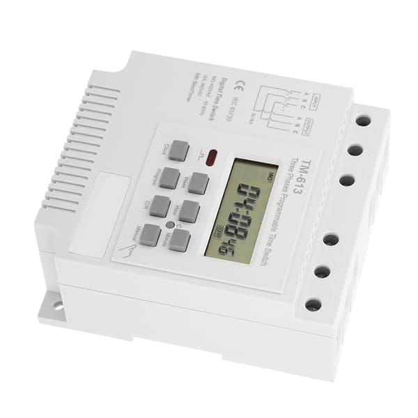 TM-163 Tre faser 380V Smart Digital Ukentlig Programmerbar Kontroll Strømtimerbryter
