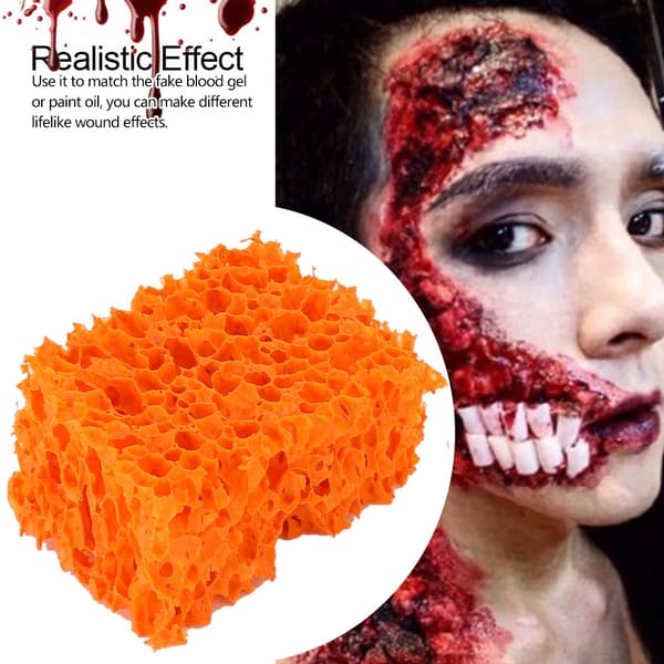 FX Blod Ar Stubbe Effekt Sår Makeup Stipple Svamp til Halloween Jul (Stort Hul)
