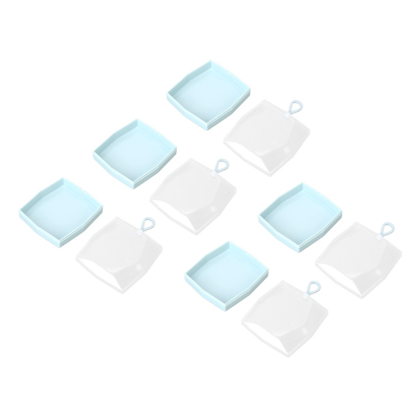5 stk Powder Puff Opbevaringsboks Transparent Multi Purpose Holdbar Powder Puff Holder Etui til øreringe Halskæder