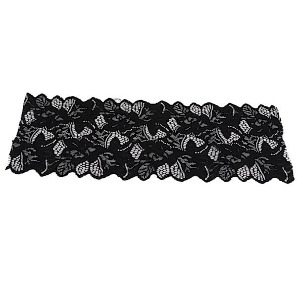 Spetsband DIY Bomulls Nät 16,5 cm Bredd 10 Yards Utsökt Spets Trim för Gardin Kläder Bordsduk Present DekorationSvart
