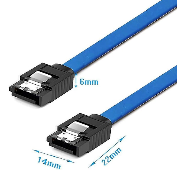 Iii Kabel, 1 Stk 6gbps Rett Hdd Sdd Datakabel Med Lås 40cm For Sata Hdd Ssd Cd Driver Cd Brenner