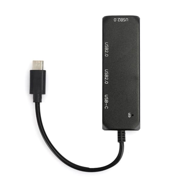 USB Hub Multi 4 Portars Splitter Expansionskabel Adapter Ultra Snabb Laptop PC Typ C 2.0