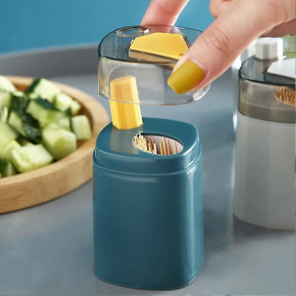 Tryck Toothpick Hållare Portabel Tandpetare Hållare Tryck för att Hoppa Ut Tandpetare Hållare Tandpetare Dispenser