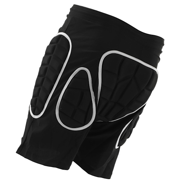 Silver Black Skidåkning Höftskydd Shorts Slagresistent Andningsbar Skridskoåkning Snowboard Höft Kortbyxor S