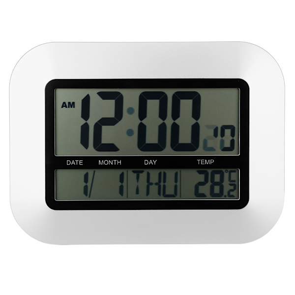 Hushålls multifunktionell modern digital klocka elektronisk termometer med kalenderdisplay