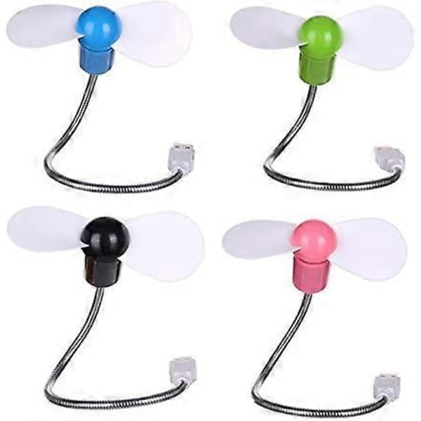 Mini USB-tuuletin 4 kpl Kannettava joustava jäähdytystuuletin pöytätietokoneelle PC:lle