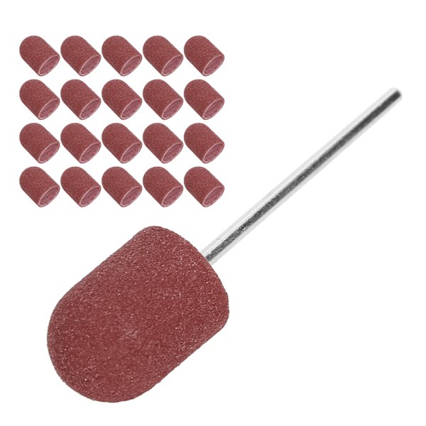 Negleslibebåndsbor Neglekunst polering slibehætte sæt tilbehør (10 x 15 mm) Brun