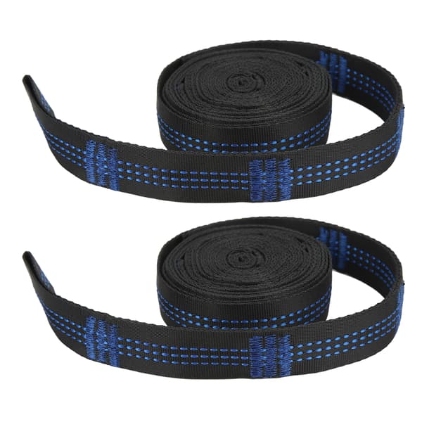 2-pack hängmattremmar Campinghängrep Stark bärförmåga med 2 karbinhakar i stål