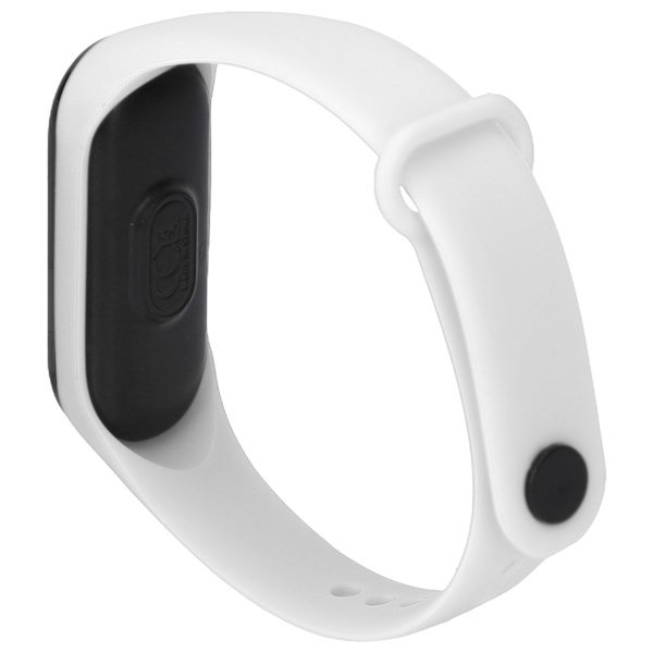 Digitalur LED Hvidt Lys Display Plast Spejl Elektronisk Bevægelse Silikone Strap Sportsur til Student Hvid