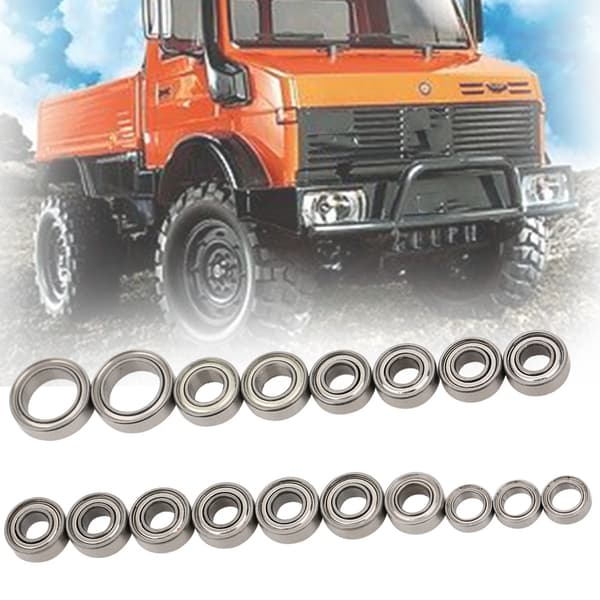 Metallforseglet lagerkit tilbehør for Tamiya CC01 1/10 RC Bil Sølv Gråsølv grå