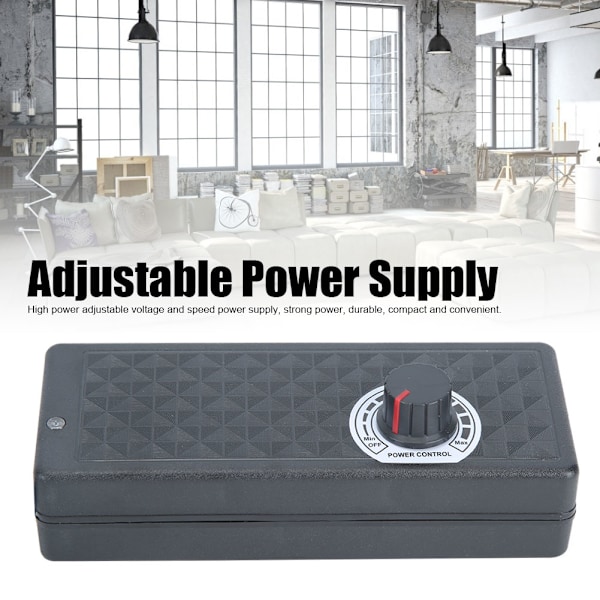 9-24V 5A Hög Effekt Justerbar Strömförsörjningsadapter Spänningshastighetsreglerande Adapter med AC-ledning 110-240VEU-kontakt