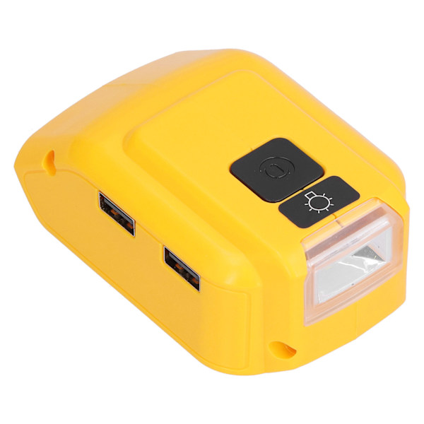 Batteriladeradapterkonverter LED-arbeidslys for 14V‑22V USB-lading DC12V-utgang DCB090 med 12VDC-hull