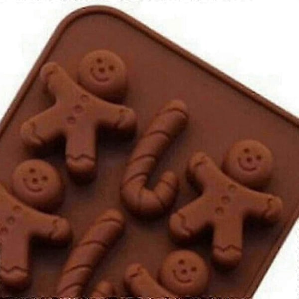 Utsökt Silikon Chokladform Julgodis Kex Bakningstillbehör Tårtdekoration Verktyg Isbitsformar