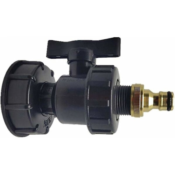 IBC Adapter, IBC Tank Adapter S60x6 Gevind Udskiftningsstik Havevandslange Ventilbeslag til IBC Containere Afløbsstik (Nippel)