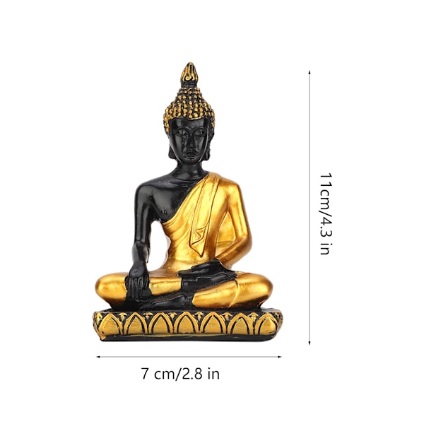Populære sandbordstilbehør Sydøstasien Buddha Statue Harpiks Craft Ornament (Guld)