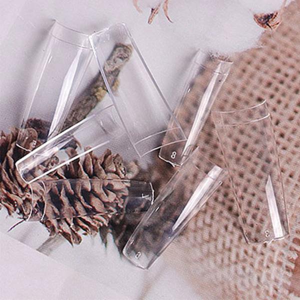 500 stk. falske negletips - spidse, fuld dækning, halv dækning, transparente manicure falske negletips 07