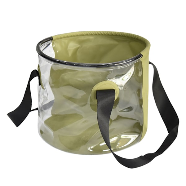 10L Fällbar Vattenhink Outdoor Camping Fiske Genomskinlig Hink Bärbar Hopvikbar Vattenförvaringsväska