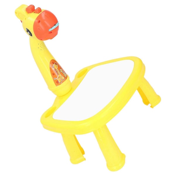 Projektionsritbord Giraff Projektor Multifunktionellt Målningsmusikbord Barn Tidig Utbildning Leksak Gul Zekai