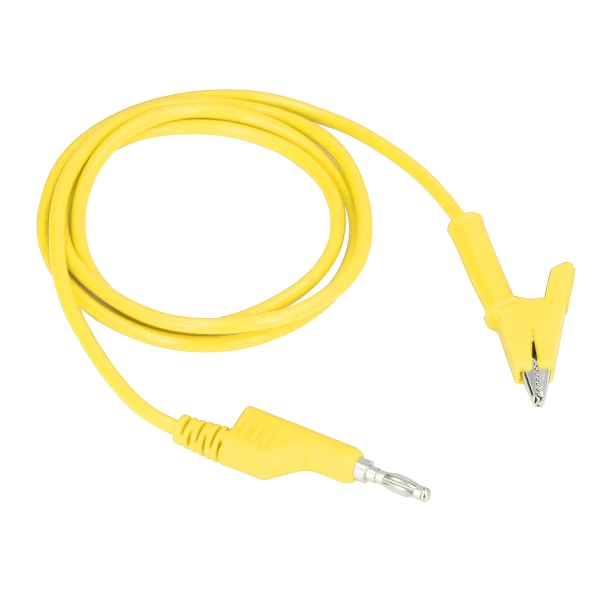 Krokodilleclips-testledninger Bananstikledningskabel Fleksibel til elektrisk test J.70035-1 4mmYellow