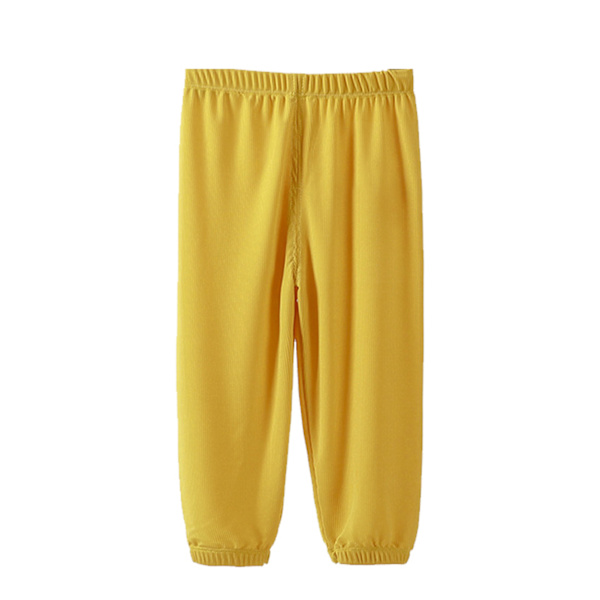 Barn Långa Bloomers Enfärgad Andningsbar Lös Casual Lykta Byxor Byxor för Sommar Småbarn Flickor Pojkar F00 90cm / 35.4in
