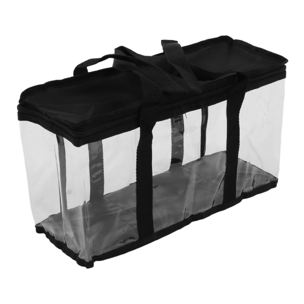 PVC-verktygsförvaringsväska transparent dragkedja dammtät stor kapacitet verktygsorganisatör för underhåll 38 X 15 X 21cm