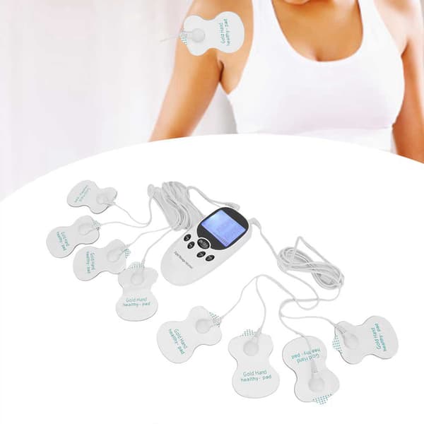 Digital Elektronisk Dobbelt Output Massager Muskelstimulator Smertelindring Massageinstrument