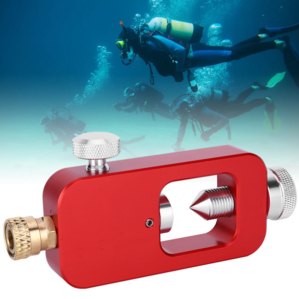 DEDEPU Scuba Adapter Heads Sukellusmuuntaja isosta pullosta pieneen pulloon 8mm red