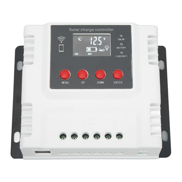 12V 24V 48V Solcellsladdningsregulator Överladdningsskydd Solpanel Batteriregulator med LCD-display 30A