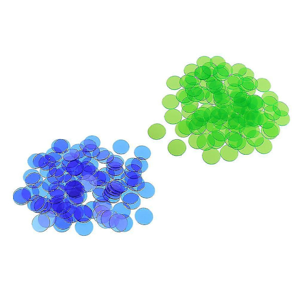 Professionelle bingochip - 200 pakker, 2 farver (1,5x1,5cm)