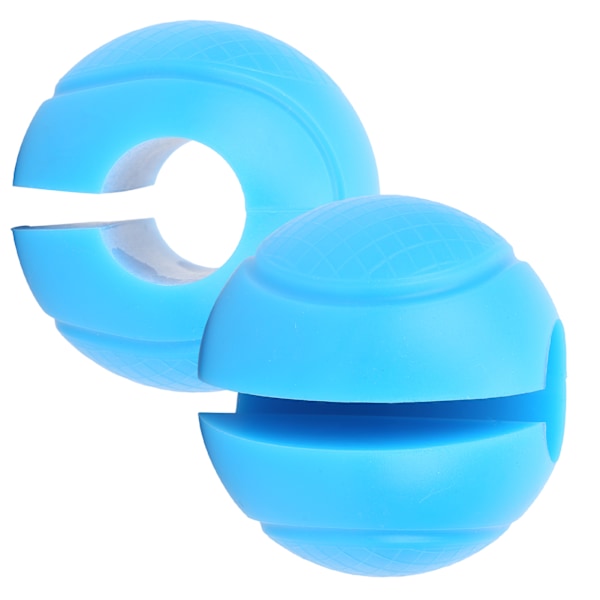 2 stk Hantelgrep Runde Tykke Silikon Hantel Adapter Baller Hantelgrep Hånd Wrap BallBlå