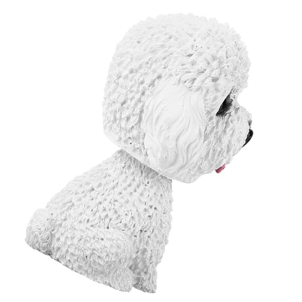 Simulering Skakande Huvud Hund Dekor Bobble Head Leksak Bil Interiör Instrumentbräda Ornament (Vit)