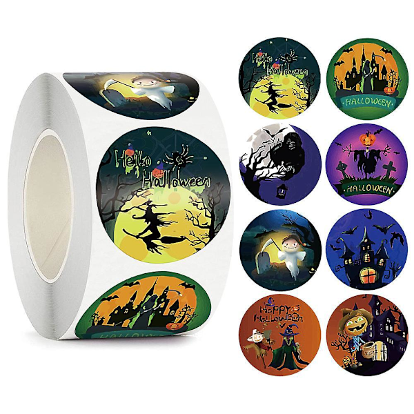 Halloween Runde Stickers til Lukning af Kuverter