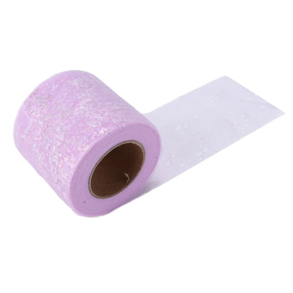Tyullstoff DIY Håndverk Slitestyrke Symfoni Polyester Lett Bærbar Tyullruller 6cm Lavendel