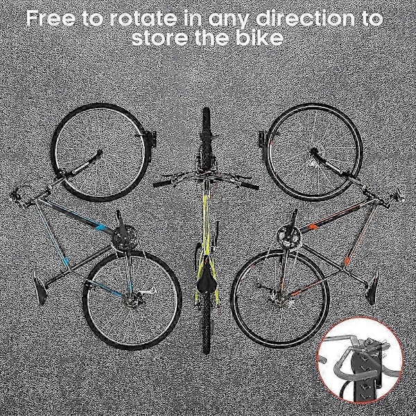 2-PACK Svängbart Cykelställ Garage Väggfäste Cykelhängare kompatibla med Garage Cykelställ Cykelförvaring Vertikal